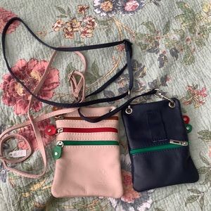 Italian leather mini purses